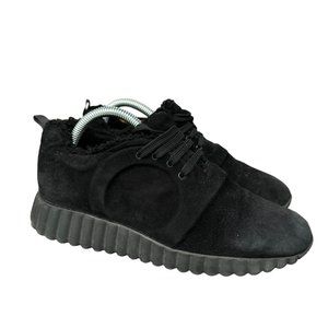 Salvatore Ferragamo Shearling Lined Women's Sneaker Black Size 8US